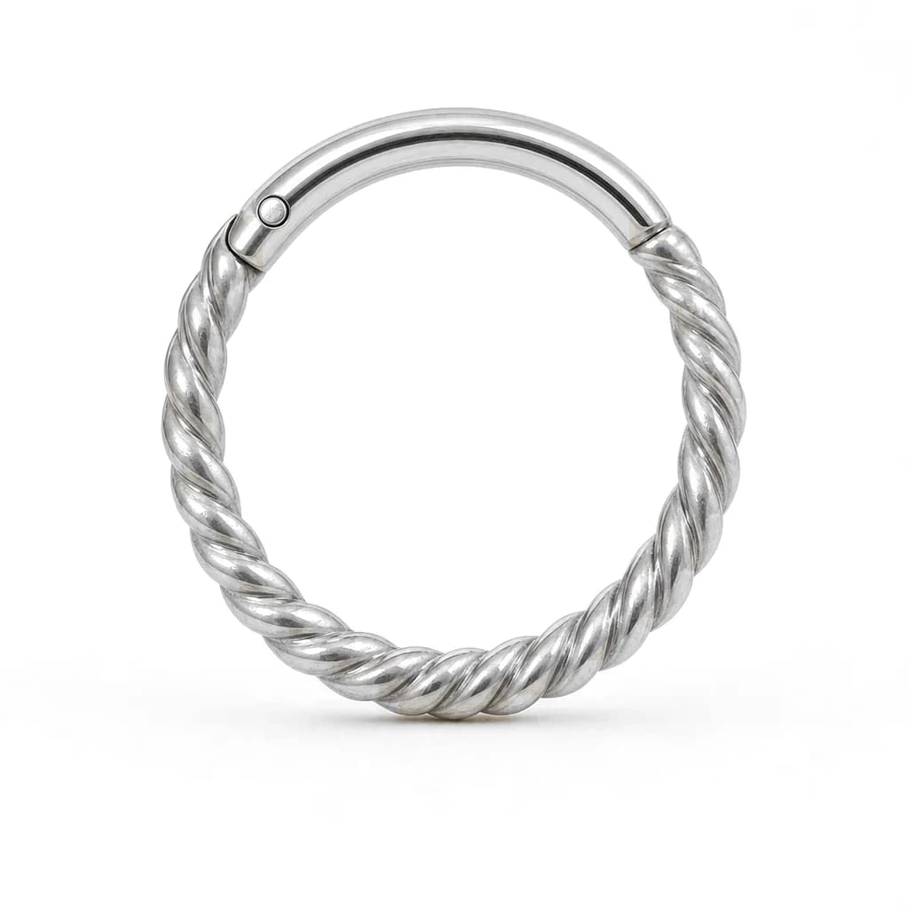 Clicker-Ring, gedreht, Silber