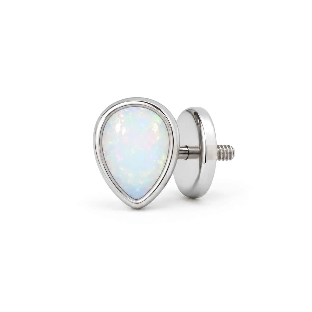Aufsatz mit Innengewinde, Opal-Tropfen