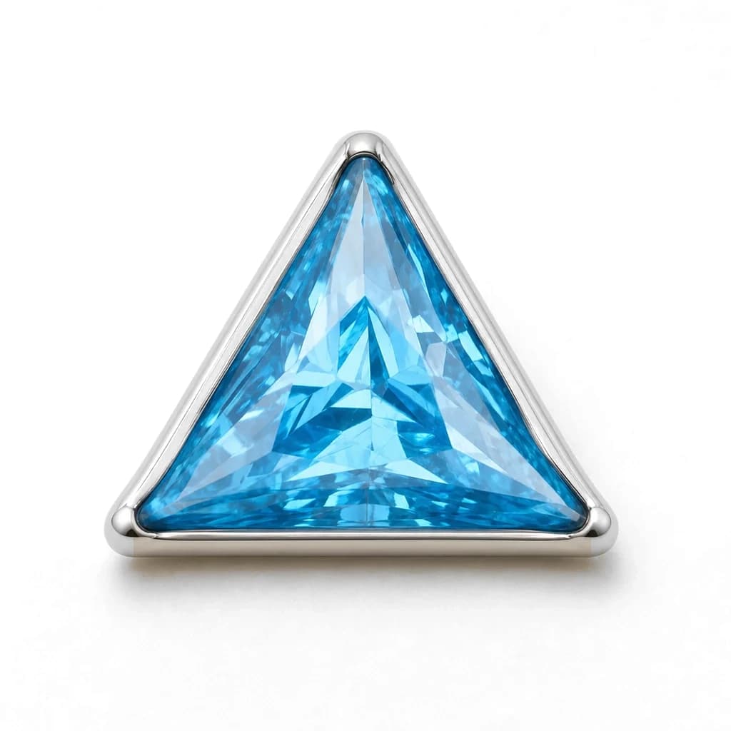 Aufsatz, Dreieck blauer Kristall
