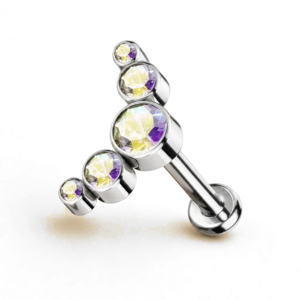 Labret Innengewinde, 5 Kristalle AB