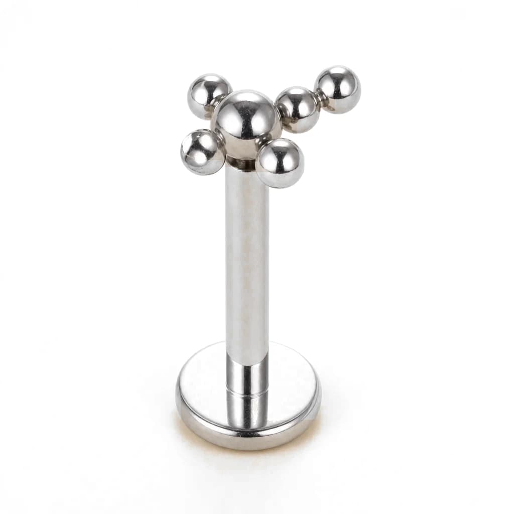 Labret Innengewinde, Kreuz aus Kügelchen