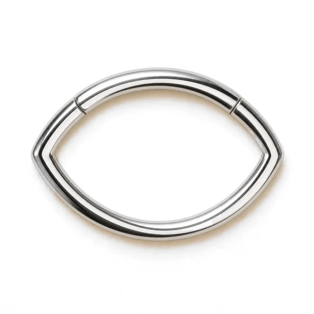 Clicker-Ring, oval, Silber