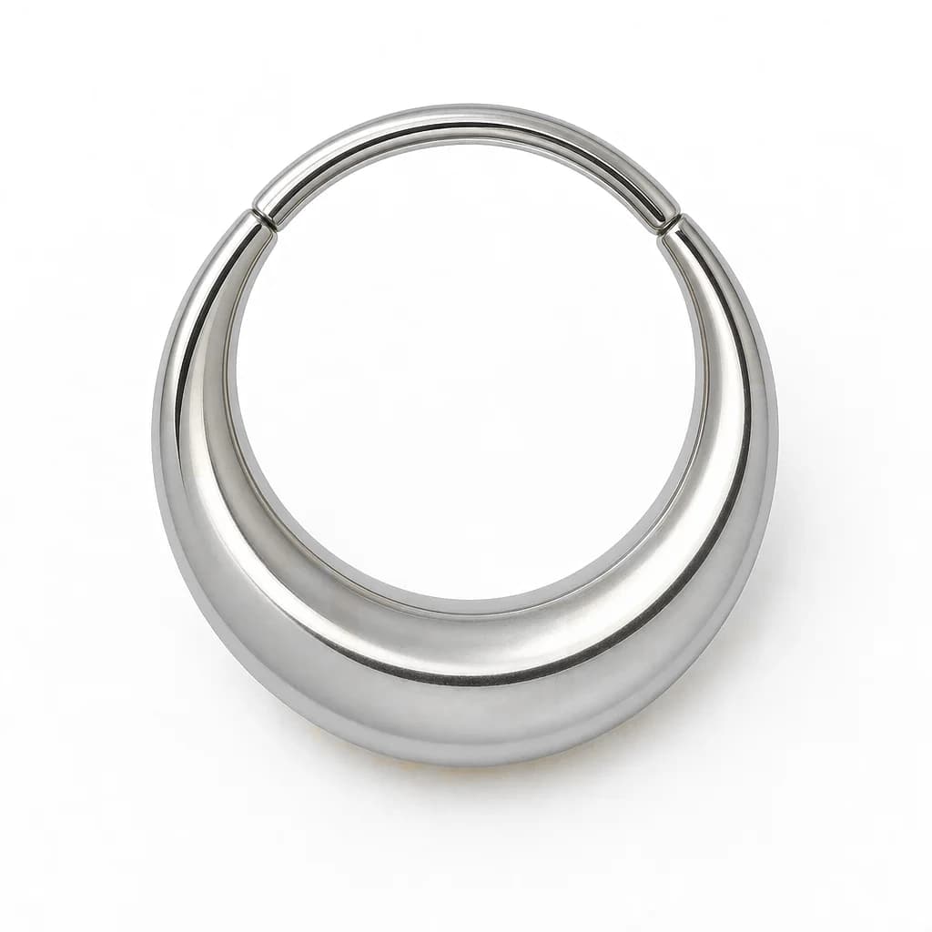 Clicker-Ring mit Muster, Silber
