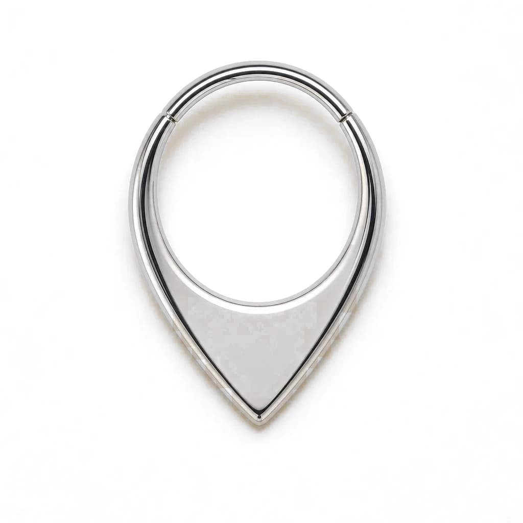 Clicker-Ring mit Spikes, Silber